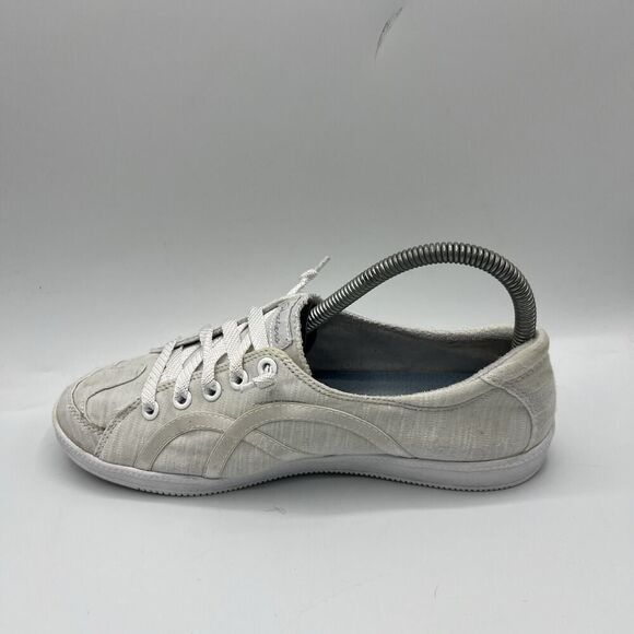 Skechers Shoes Womens Size 7 Madison Ave Take A Walk Sneakers White Canvas 23958 - Picture 5 of 12